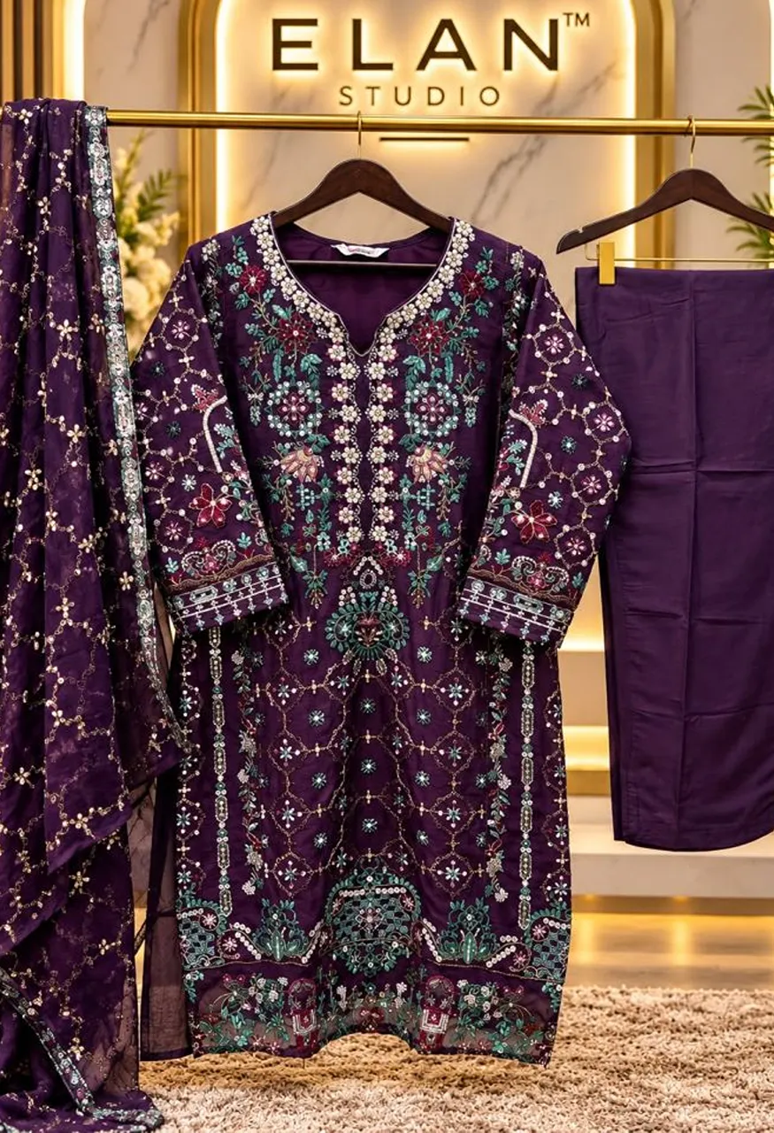 Bilqis B 287 A To D Readymade Chiffon Embroidered Salwar Kameez Catalog — Wholesale Salwar Suits, Bilqis wholesale from Surat — Photo 8