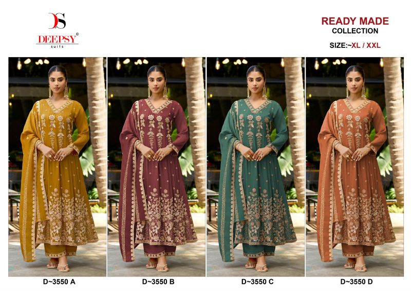 Deepsy D 3550 A To D Readymade Viscose Tissue Beats Work Salwar Kameez Catalog — Wholesale Salwar Suits, Deepsy Suit wholesale from Surat — Photo 5