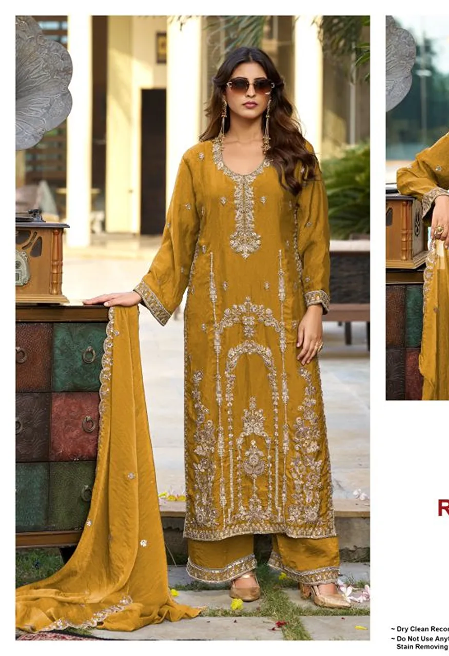 Deepsy D 3555 A To D Readymade Nc Moss Silk Beats Work Salwar Kameez Collection — Wholesale Salwar Suits, Deepsy Suit wholesale from Surat — Photo 4