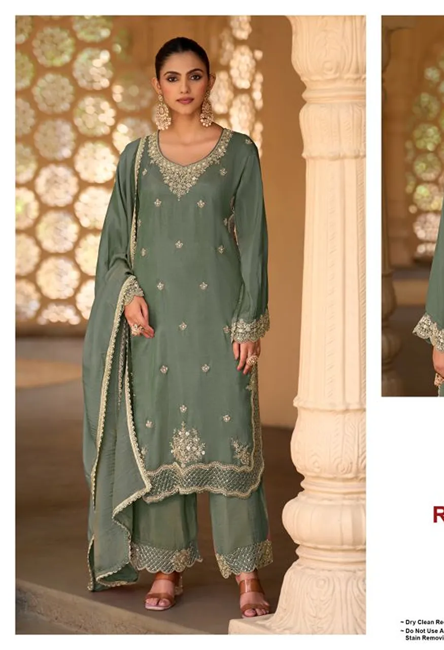 Deepsy D 3571 A To D Readymade Viscose Tissue Silk Beats Work Salwar Kameez Catalog — Wholesale Salwar Suits, Deepsy Suit wholesale from Surat — Photo 3