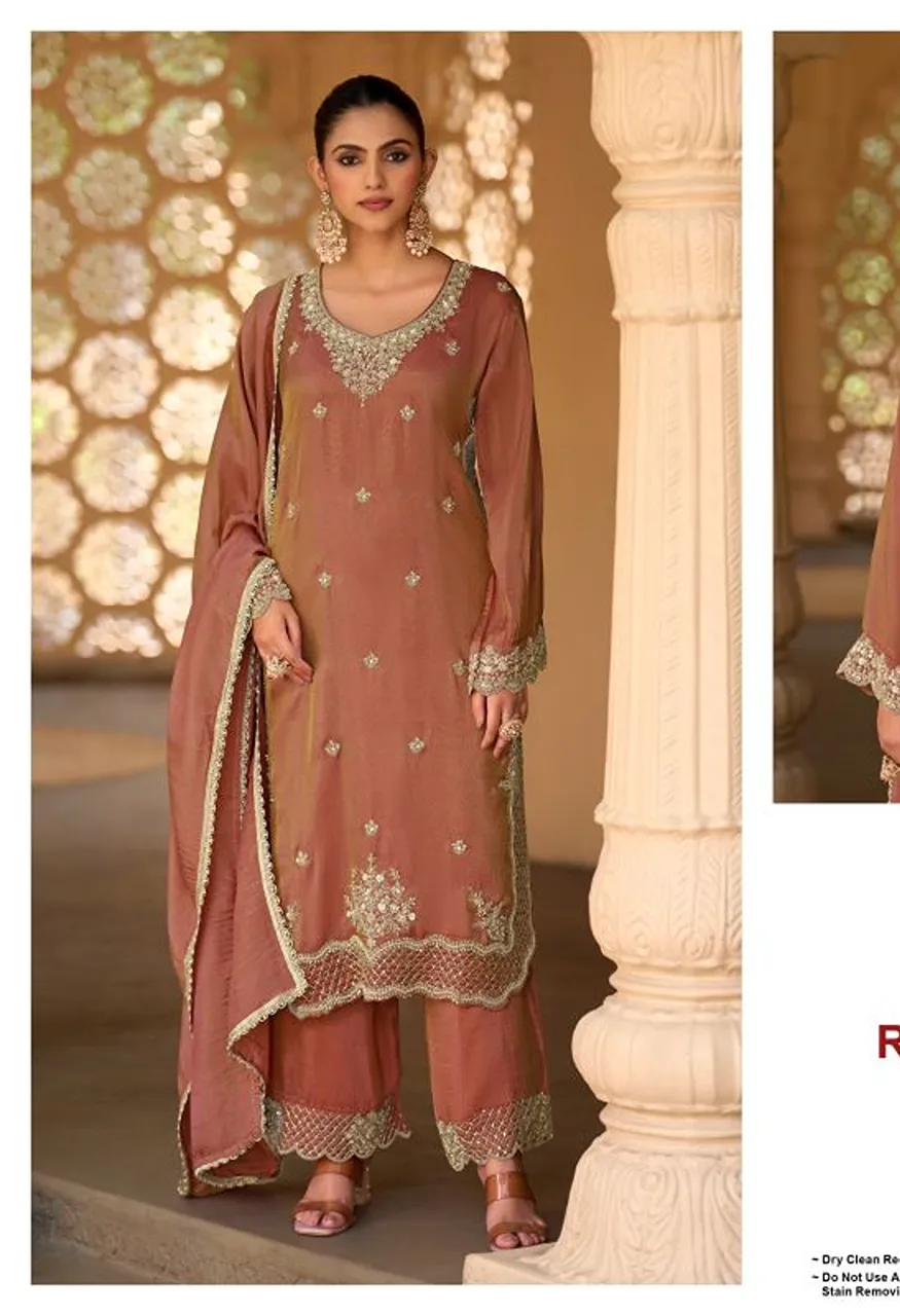 Deepsy D 3571 A To D Readymade Viscose Tissue Silk Beats Work Salwar Kameez Catalog