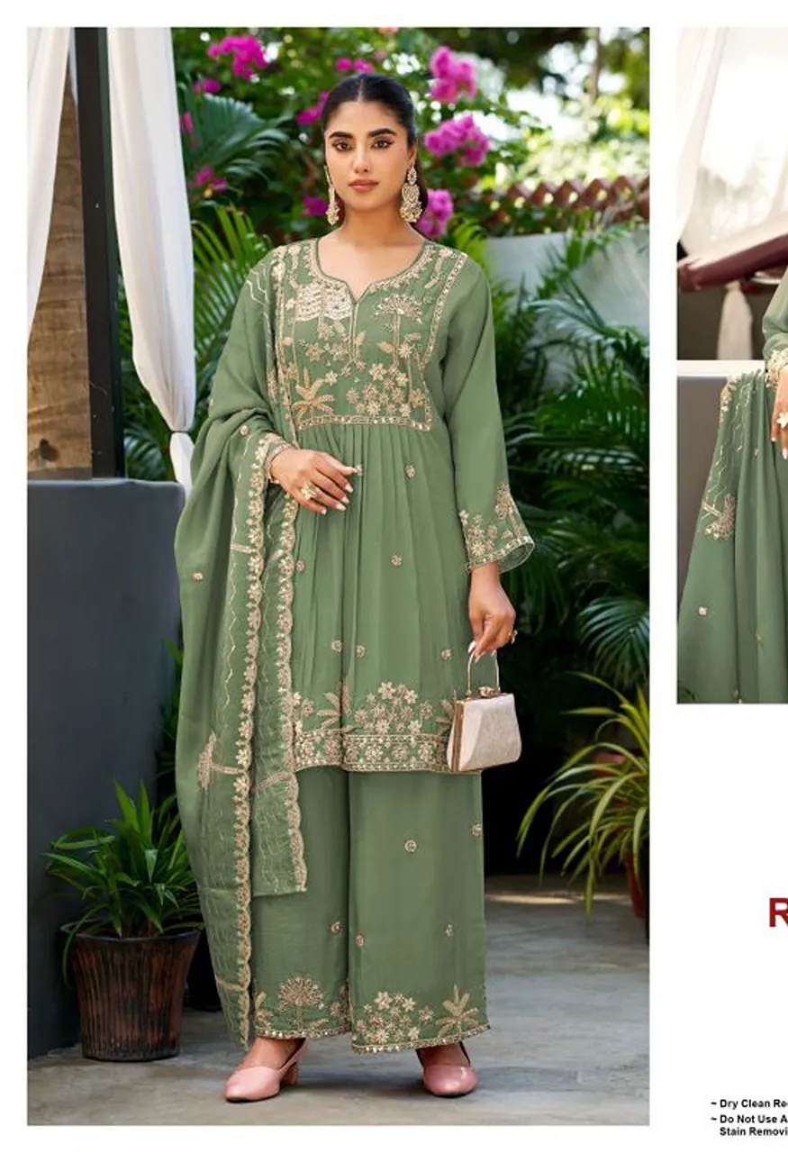 Deepsy D 3575 A To D Readymade Viscose Tissue Silk Beats Work Salwar Kameez — Wholesale Salwar Suits, Deepsy Suit wholesale from Surat — Photo 3