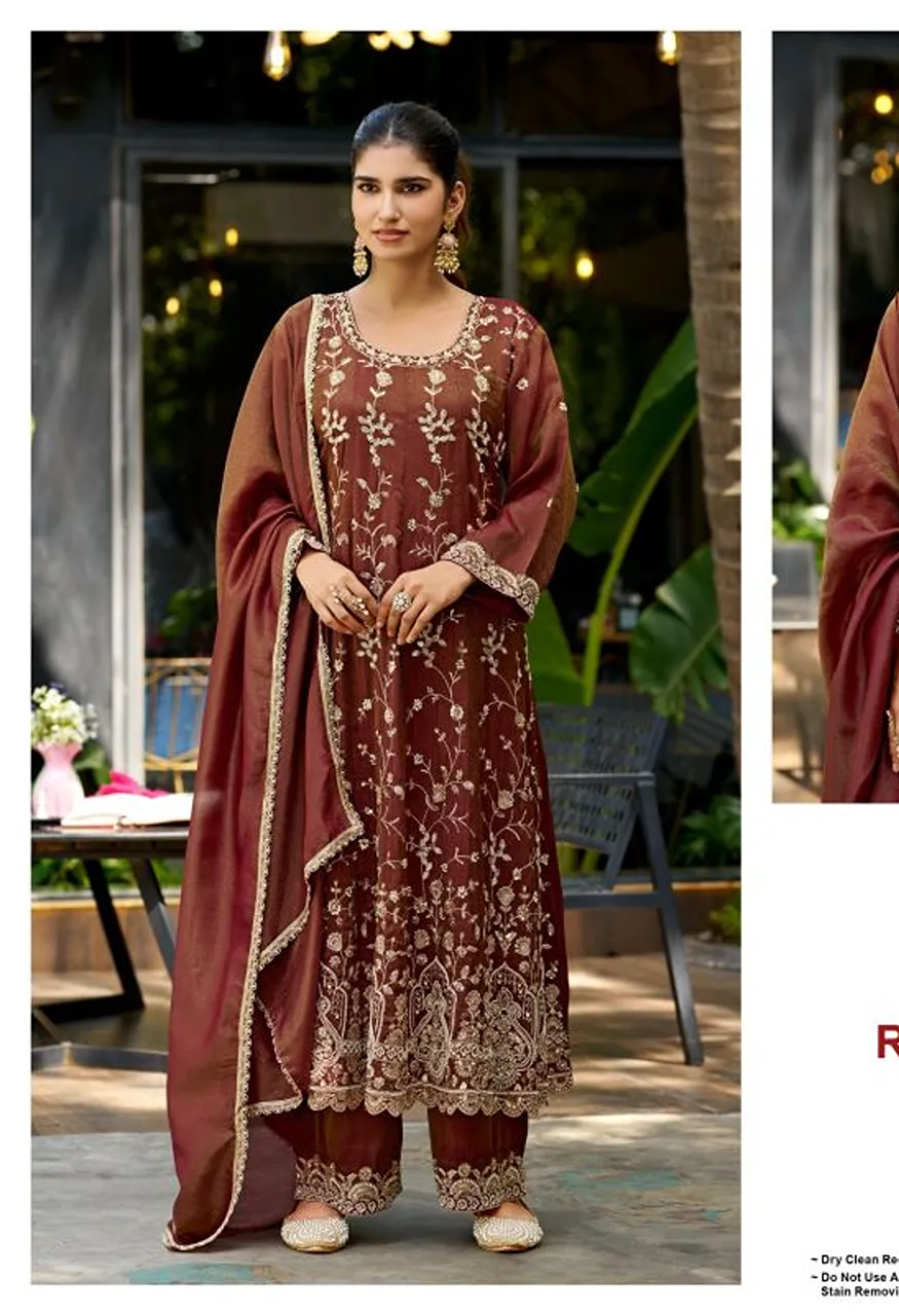 Deepsy D 3585 A To D Readymade Viscose Tissue Silk Beats Work Salwar Kameez Catalog