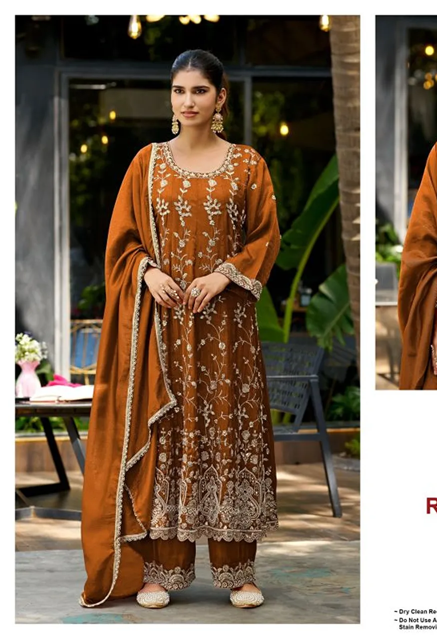 Deepsy D 3585 A To D Readymade Viscose Tissue Silk Beats Work Salwar Kameez Catalog — Wholesale Salwar Suits, Deepsy Suit wholesale from Surat — Photo 4