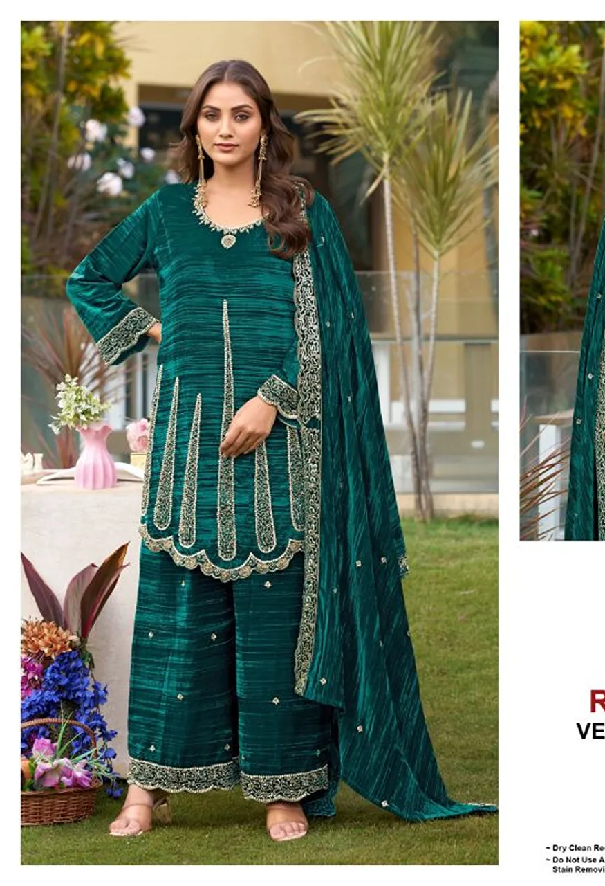 Deepsy D 3600 A To D Readymade Crush Velvet Beats Work Salwar Kameez Catalog