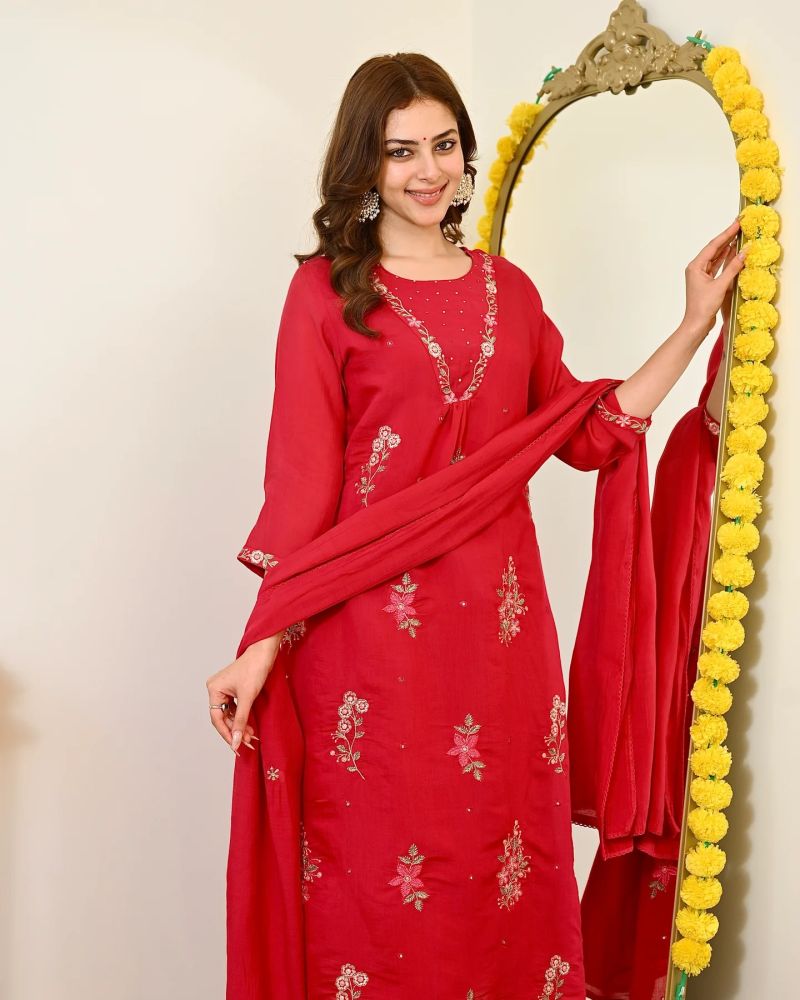 Dhruvi 461 New Viscose Embroidered Kurti With Bottom Dupatta Catalog