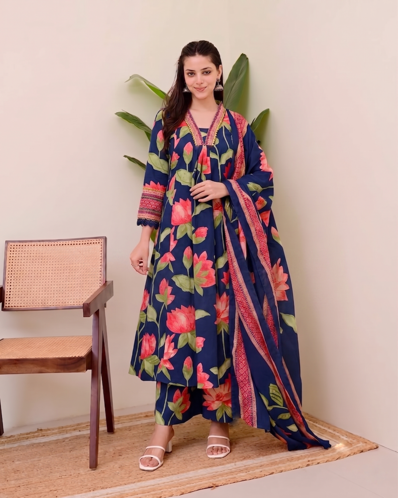 Dhruvi 536 To 538 Viscose Printed Kurti With Bottom Dupatta Catalog — Wholesale Kurtis, Vardan Ethnic wholesale from Surat — Photo 9