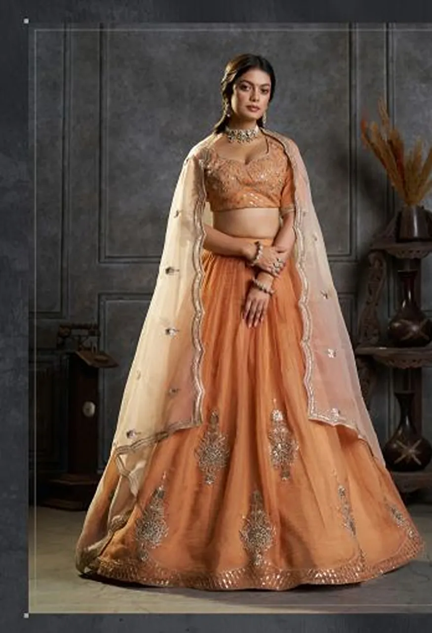 Dresstive Saanjh Organza Embroidered Designer Lehenga Choli Catalog