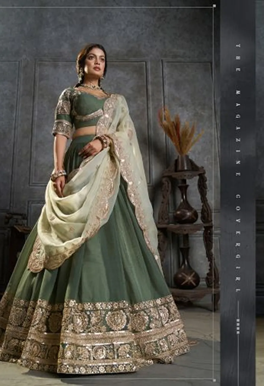 Dresstive Saanjh Organza Embroidered Designer Lehenga Choli Catalog — Lehenga, Arya Designs wholesale from Surat — Photo 3
