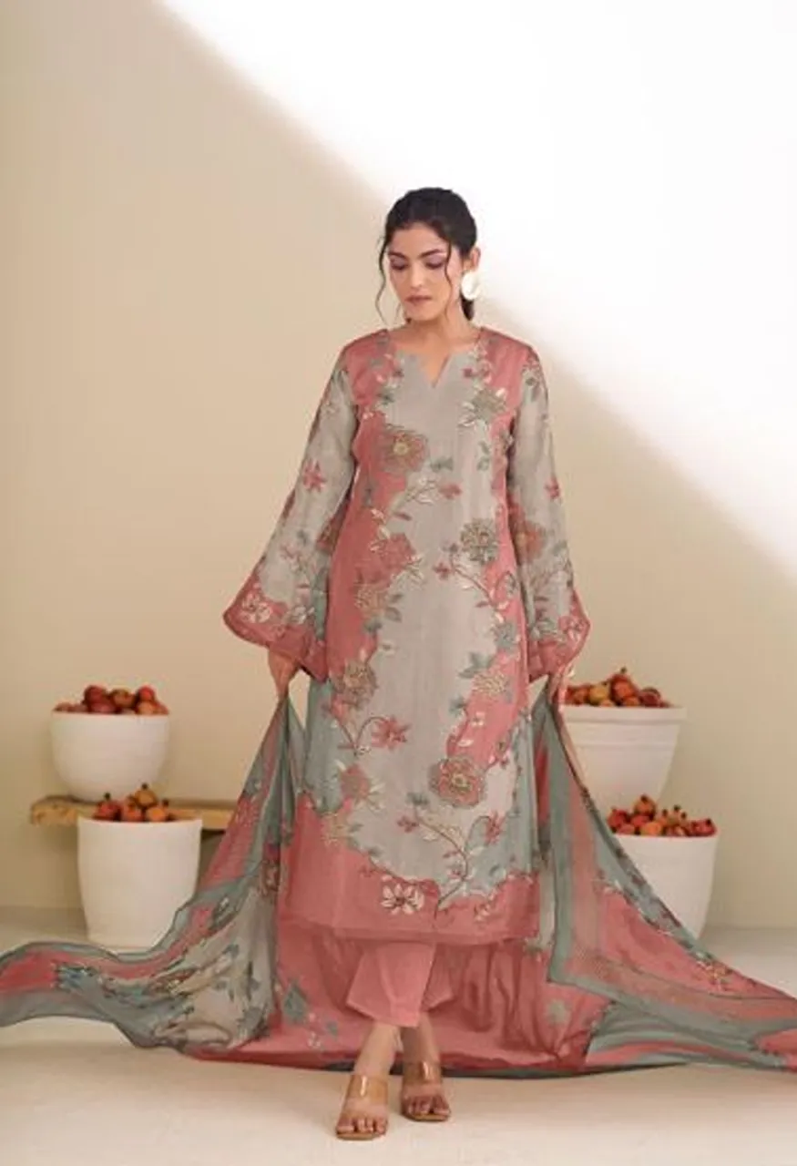 Glossy Simar 8196 A to D Viscose Pashmina Digital Print Hand Work Salwar Suit — Wholesale Salwar Suits, Glossy wholesale from Surat — view 2