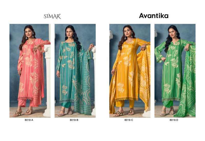 Glossy Simar Avantika Viscose Pashmina Digital Print Embroidered Salwar Kameez Catalog — Wholesale Salwar Suits, Glossy wholesale from Surat — view 6