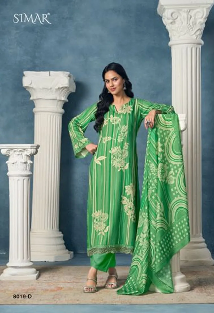 Glossy Simar Avantika Viscose Pashmina Digital Print Embroidered Salwar Kameez Catalog — Wholesale Salwar Suits, Glossy wholesale from Surat — view 5