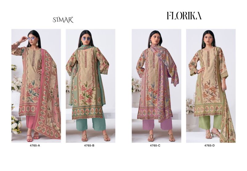Glossy Simar Florika Viscose Pashmina Digital Print Embroidered Salwar Kameez Catalog — Wholesale Salwar Suits, Glossy wholesale from Surat — Photo 7
