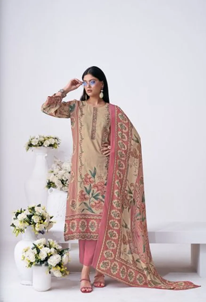 Glossy Simar Florika Viscose Pashmina Digital Print Embroidered Salwar Kameez Catalog — Wholesale Salwar Suits, Glossy wholesale from Surat — Photo 4