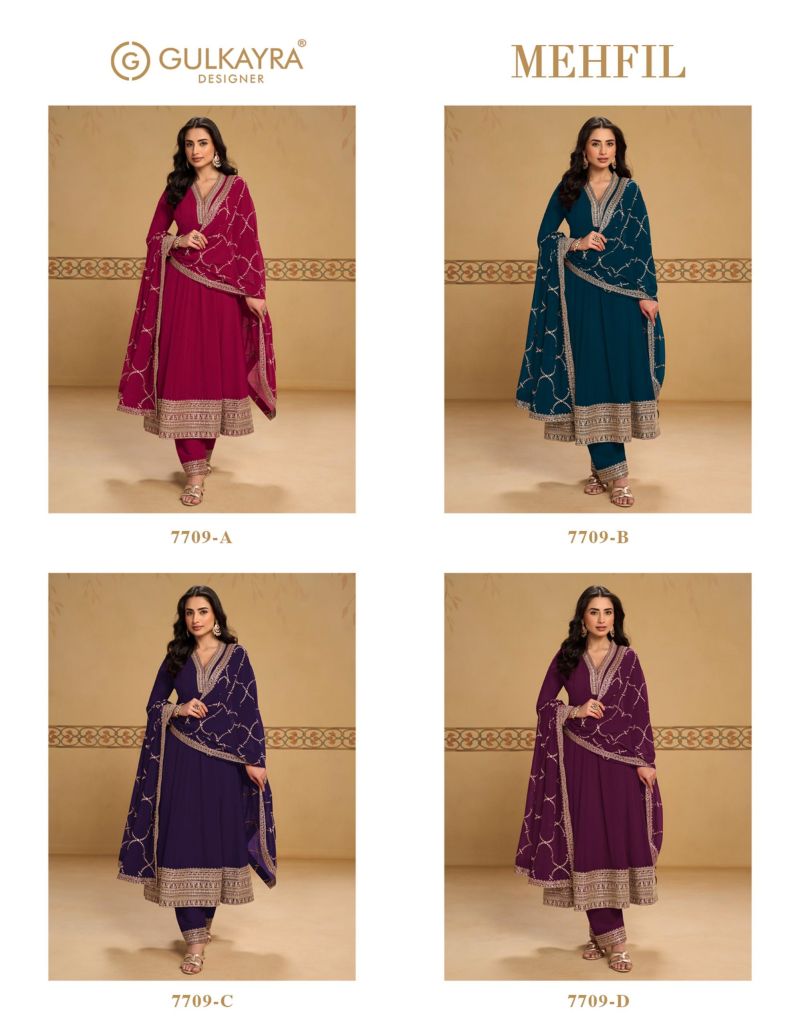 Gulkayra Mehfil Readymade Georgette Embroidered Designer Salwar Kameez Suit Catalog — Wholesale Salwar Suits, Gulkayra wholesale from Surat — view 8