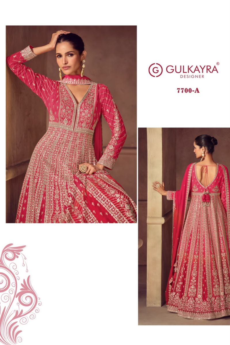 Gulkayra Romani Real Chinon Embroidered Designer Gown With Dupatta Catalog