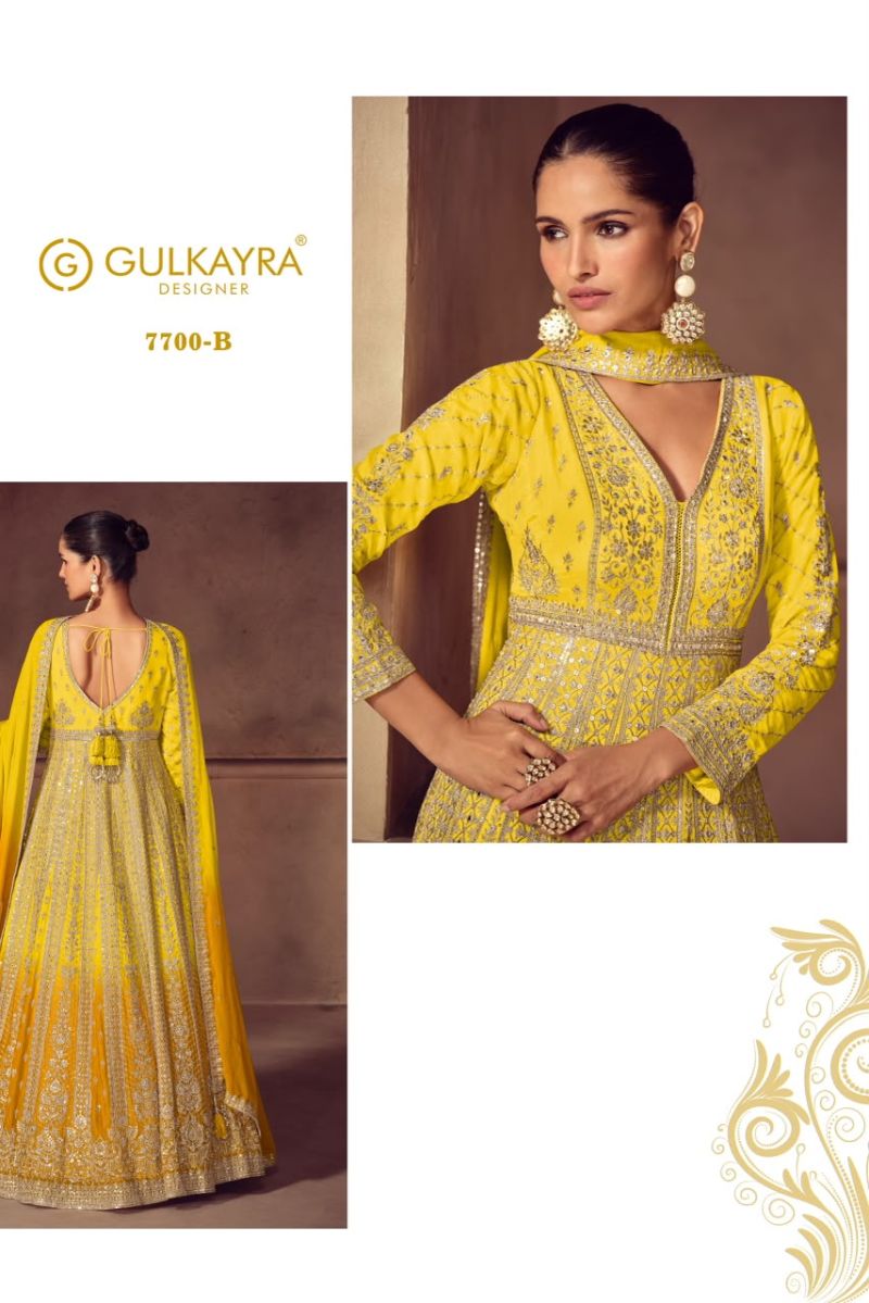 Gulkayra Romani Real Chinon Embroidered Designer Gown With Dupatta Catalog — Gown, Gulkayra wholesale from Surat — Photo 3