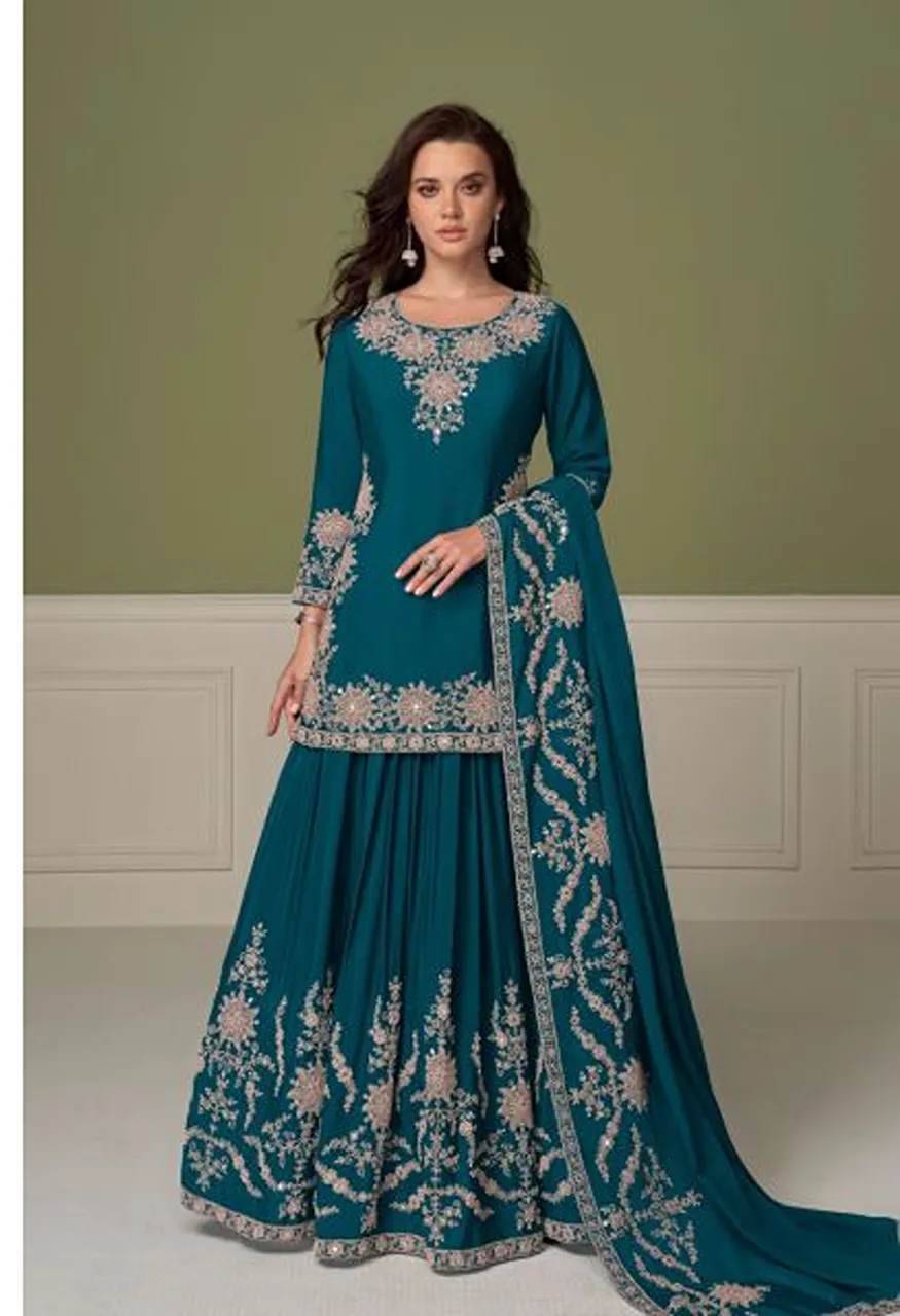 Gulkayra Saadgi Chinon Embroidery And Hand Work Salwar Kameez Catalog — Wholesale Salwar Suits, Gulkayra wholesale from Surat — Photo 2