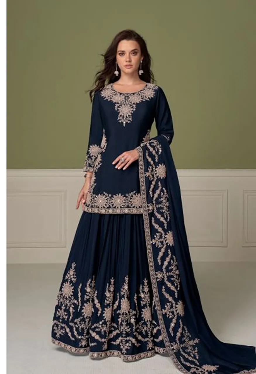Gulkayra Saadgi Chinon Embroidery And Hand Work Salwar Kameez Catalog — Wholesale Salwar Suits, Gulkayra wholesale from Surat — Photo 3