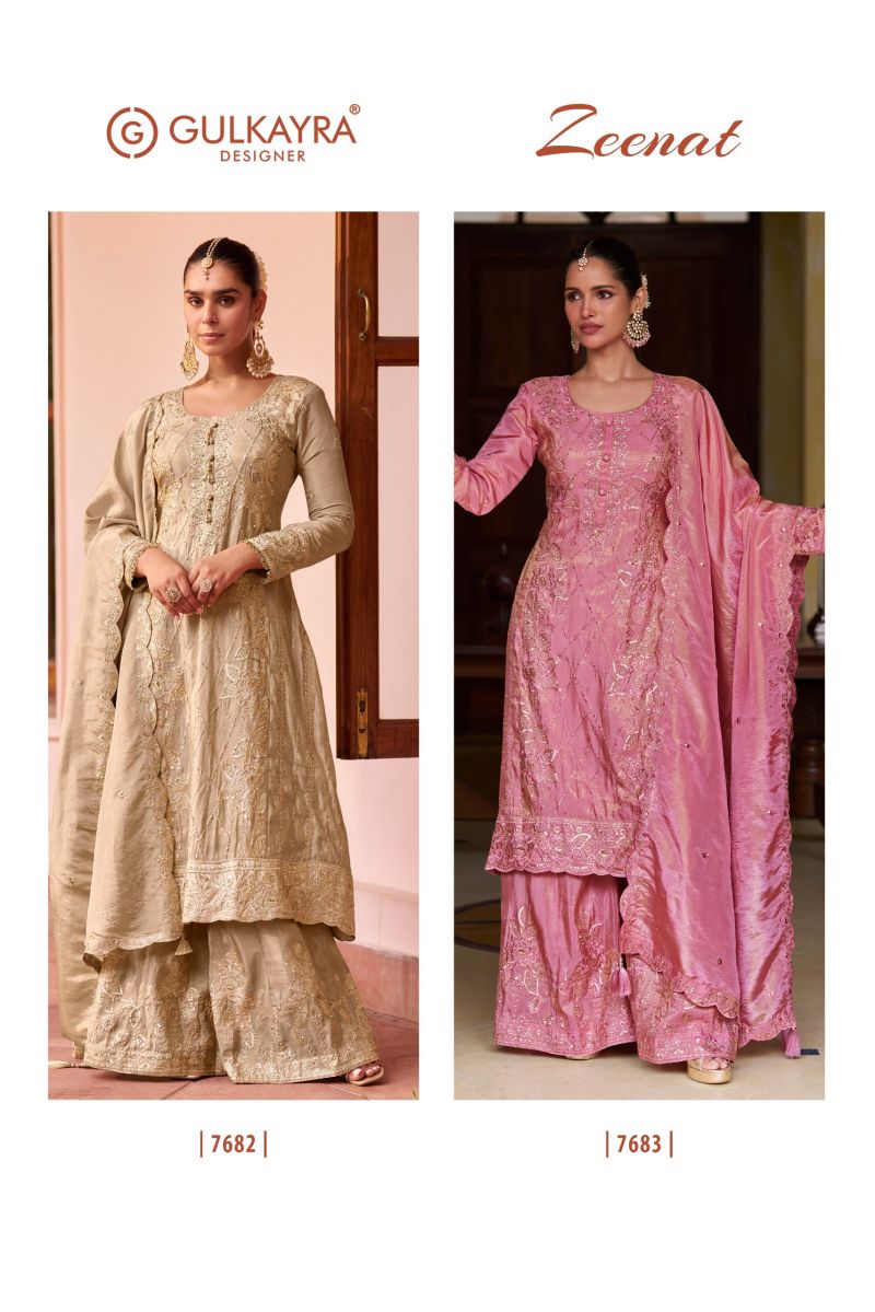 Gulkayra Zeenat Real Simar Silk Embroidered Designer Salwar Kameez Collection — Wholesale Salwar Suits, Gulkayra wholesale from Surat — view 6