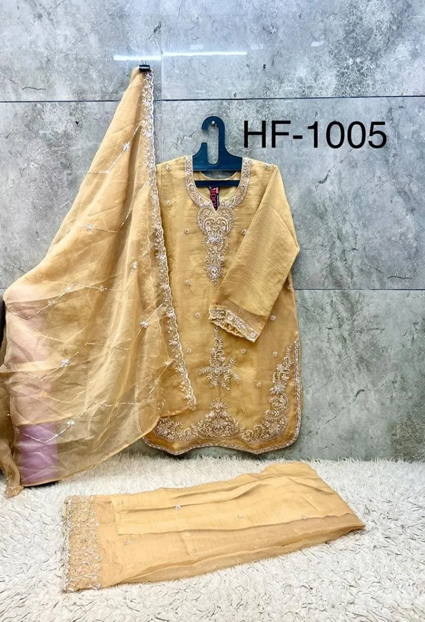 Hoor Tex 1005 A To D Rainbow Embroidered Designer Salwar Kameez — Wholesale Salwar Suits wholesale from Surat — Photo 7