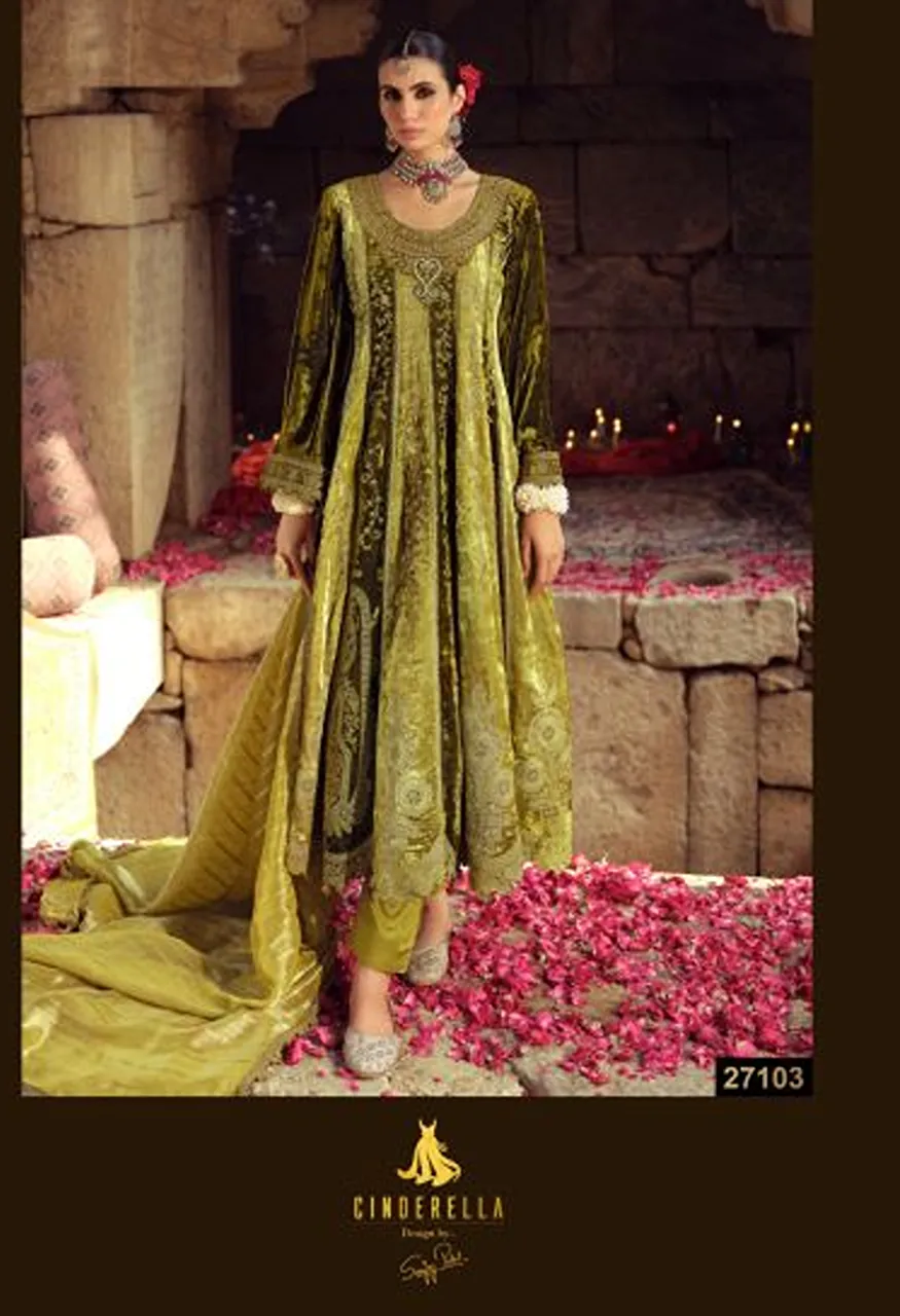 Ibiza Anarkali Vol 3 Viscose Velvet Embroidered Designer Salwar Kameez Collection — Wholesale Salwar Suits, Ibiza wholesale from Surat — Photo 5