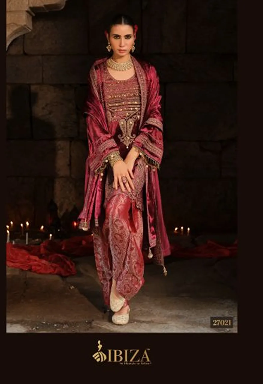 Ibiza Goonj Viscose Velvet Embroidered Designer Salwar Kameez Collection — Wholesale Dress Material, Ibiza wholesale from Surat — Photo 2