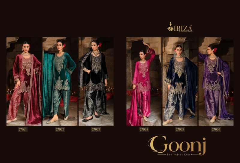 Ibiza Goonj Viscose Velvet Embroidered Designer Salwar Kameez Collection — Wholesale Dress Material, Ibiza wholesale from Surat — Photo 8
