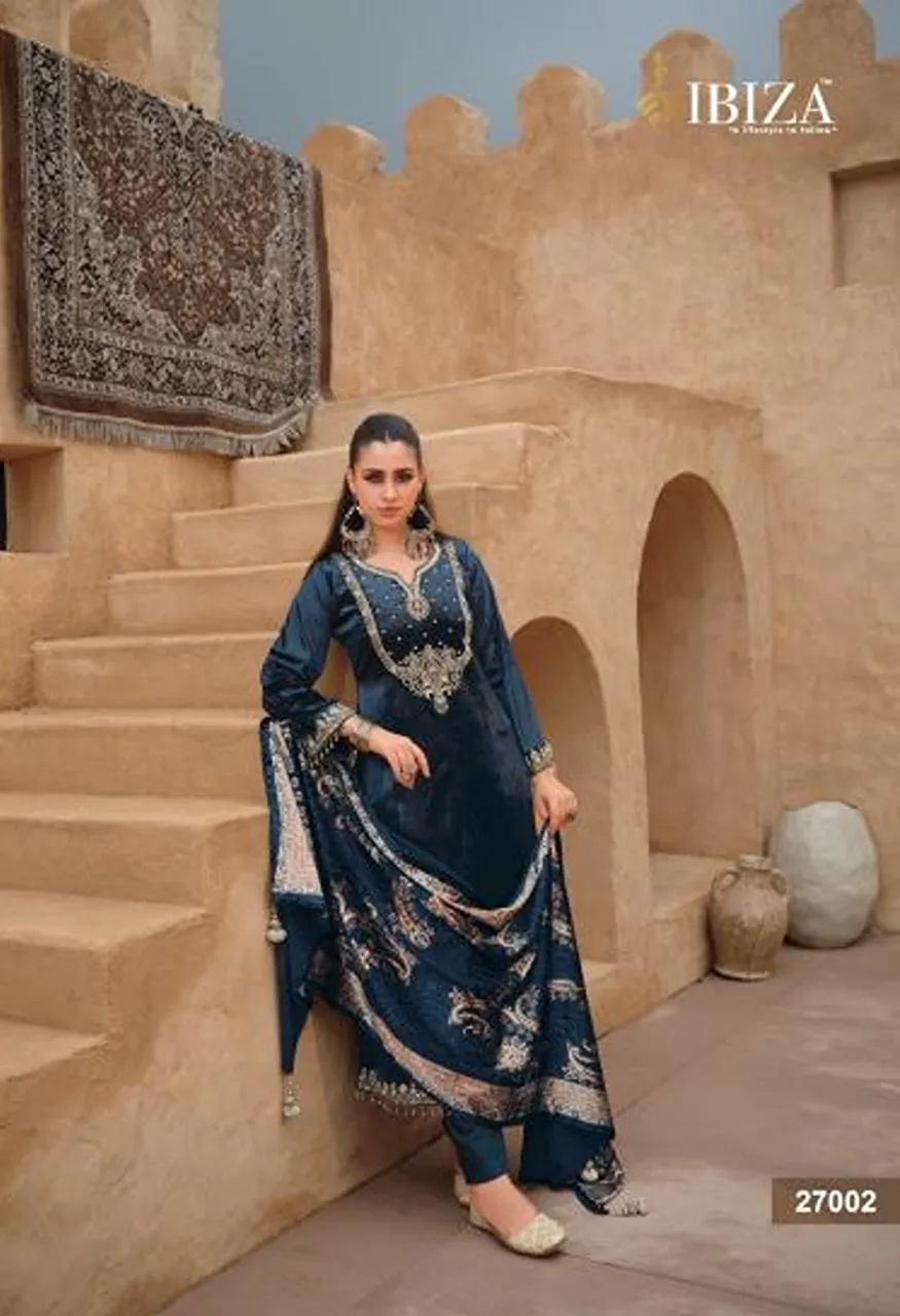 Ibiza Mehran Viscose Velvet Beads Work Designer Salwar Kameez Catalog — Wholesale Salwar Suits, Ibiza wholesale from Surat — Photo 4