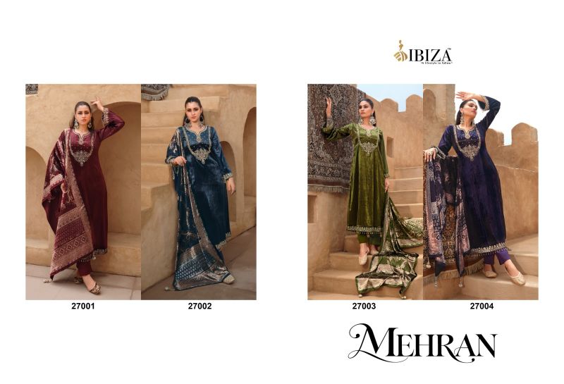 Ibiza Mehran Viscose Velvet Beads Work Designer Salwar Kameez Catalog — Wholesale Salwar Suits, Ibiza wholesale from Surat — Photo 5