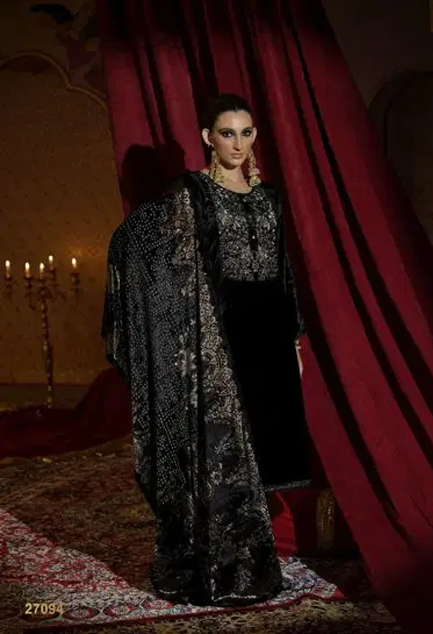 Ibiza Rang E Rooh Viscose Velvet Beads Work Designer Salwar Kameez Collection — Wholesale Salwar Suits, Ibiza wholesale from Surat — Photo 4