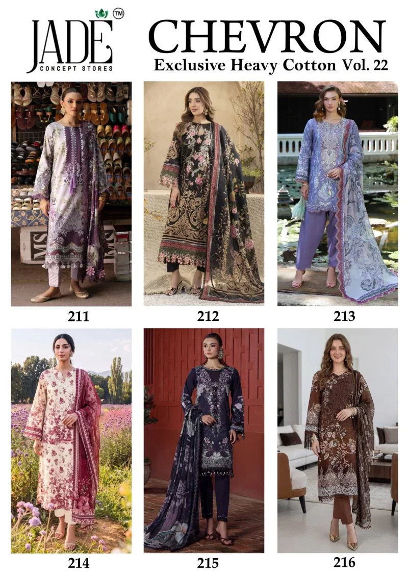 Jade Chevron Vol 22 Wholesale Cotton Printed Karachi Dress Material Collection — Wholesale Salwar Suits, Jade Concept Stores wholesale from Surat — Photo 8