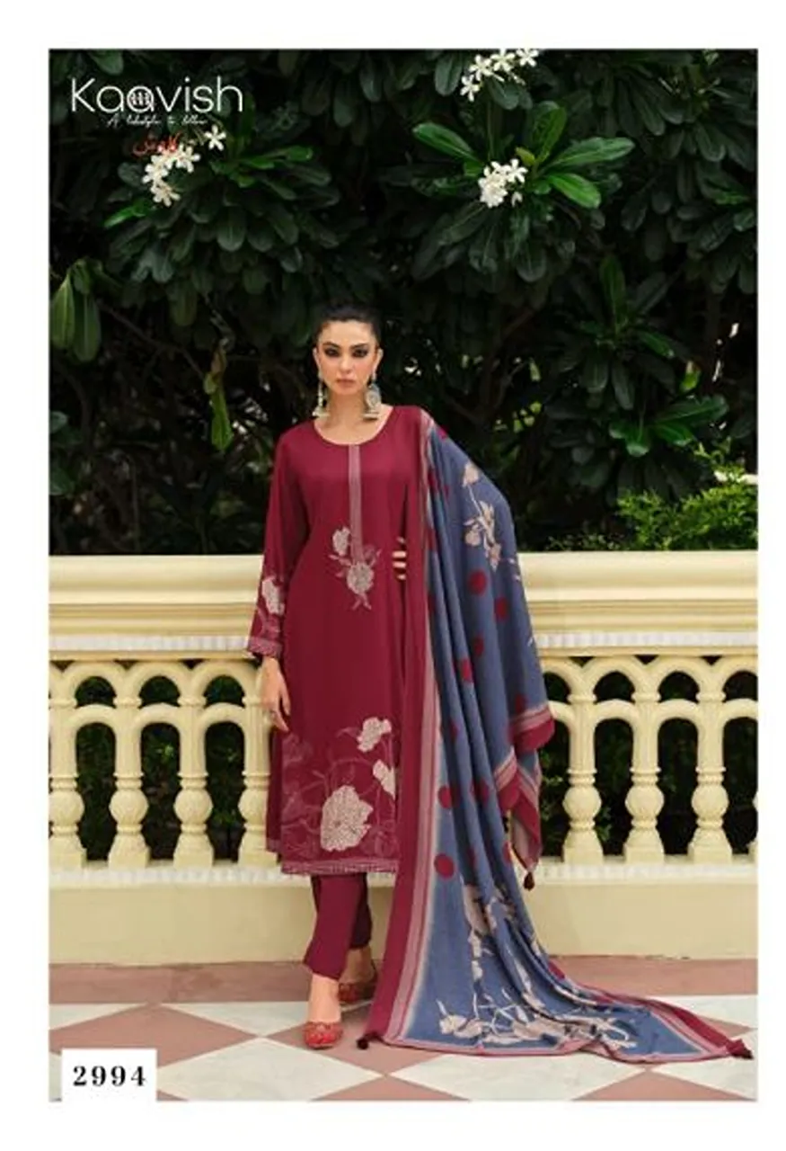 Kaavish Gulfizaa Viscose Pashmina Digital Print Embroidered Salwar Kameez Catalog