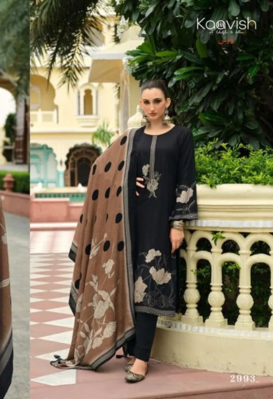 Kaavish Gulfizaa Viscose Pashmina Digital Print Embroidered Salwar Kameez Catalog — Wholesale Salwar Suits, Kaavish wholesale from Surat — view 4