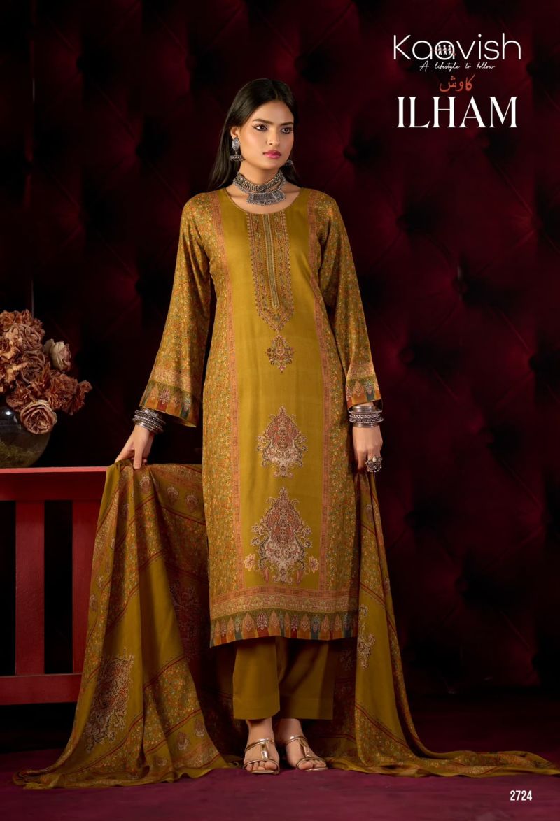 Kaavish Ilham Viscose Pashmina Digital Print Embroidered Salwar Kameez Catalog