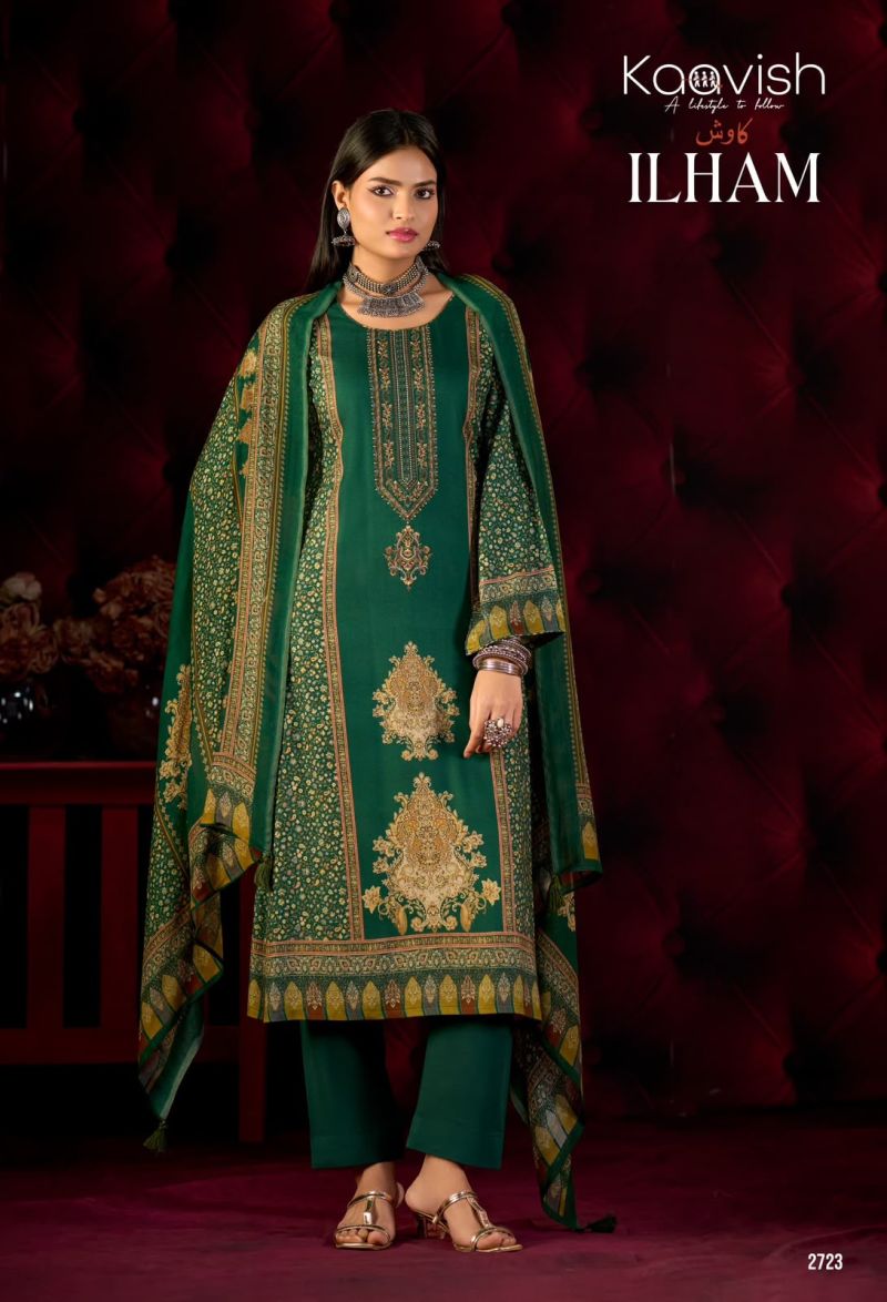 Kaavish Ilham Viscose Pashmina Digital Print Embroidered Salwar Kameez Catalog — Wholesale Salwar Suits, Kaavish wholesale from Surat — view 4