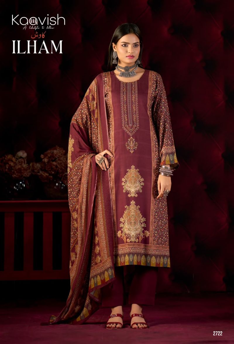 Kaavish Ilham Viscose Pashmina Digital Print Embroidered Salwar Kameez Catalog — Wholesale Salwar Suits, Kaavish wholesale from Surat — view 3