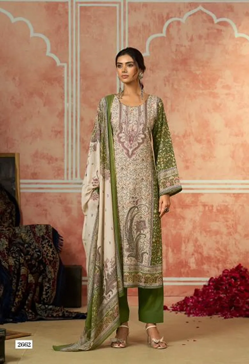 Kaavish Khwaab Viscose Pashmina Digital Print Hand Work Salwar Kameez Catalog