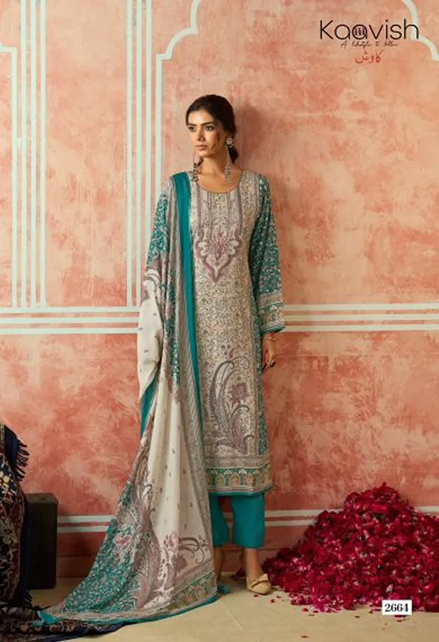 Kaavish Khwaab Viscose Pashmina Digital Print Hand Work Salwar Kameez Catalog — Wholesale Salwar Suits, Kaavish wholesale from Surat — Photo 3