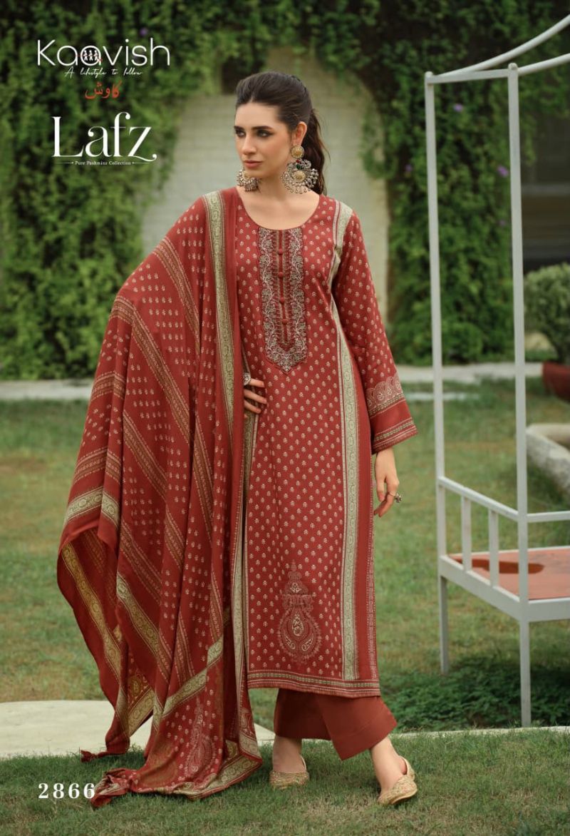 Kaavish Lafz Viscose Pashmina Digital Print Embroidered Salwar Kameez Catalog — Wholesale Salwar Suits, Kaavish wholesale from Surat — Photo 4