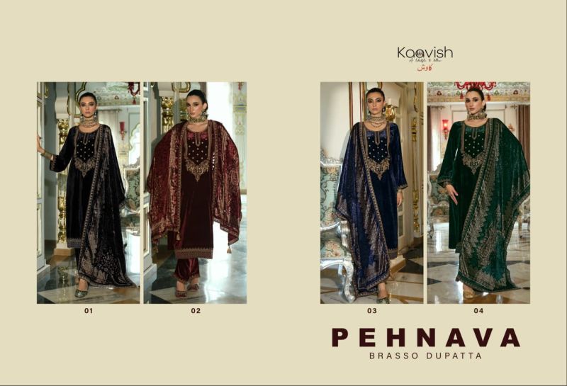 Kaavish Pehnava Velvet Beads Embroidered Salwar Kameez Collection — Wholesale Salwar Suits, Kaavish wholesale from Surat — Photo 7