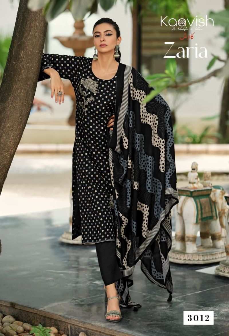 Kaavish Zaria Viscose Pashmina Digital Print Embroidered Salwar Kameez Catalog — Wholesale Salwar Suits, Kaavish wholesale from Surat — view 2