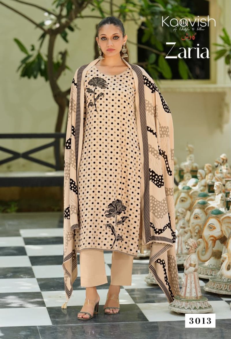 Kaavish Zaria Viscose Pashmina Digital Print Embroidered Salwar Kameez Catalog — Wholesale Salwar Suits, Kaavish wholesale from Surat — view 3