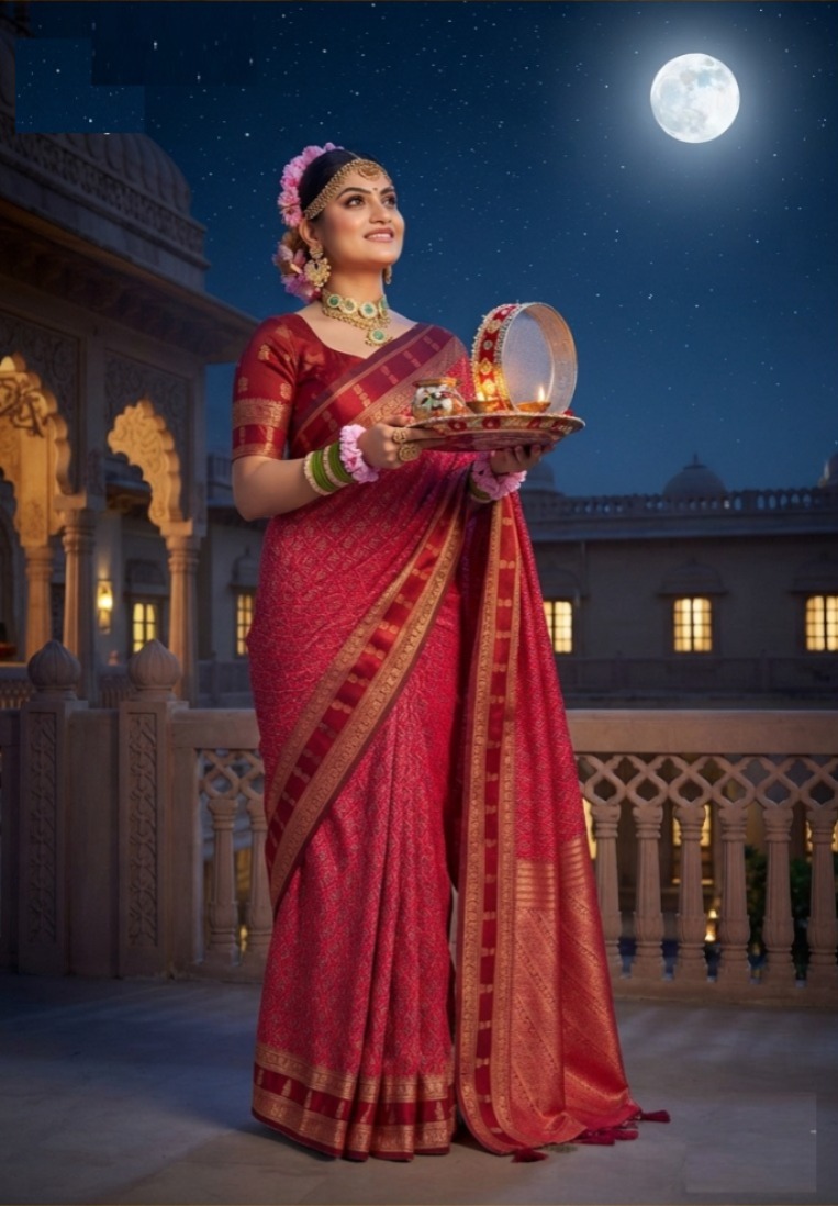 Karva Chauth 1 Karva Chauth Special Soft Silk Saree Collection — Festival Sarees, Vardan Ethnic wholesale from Surat — Photo 6