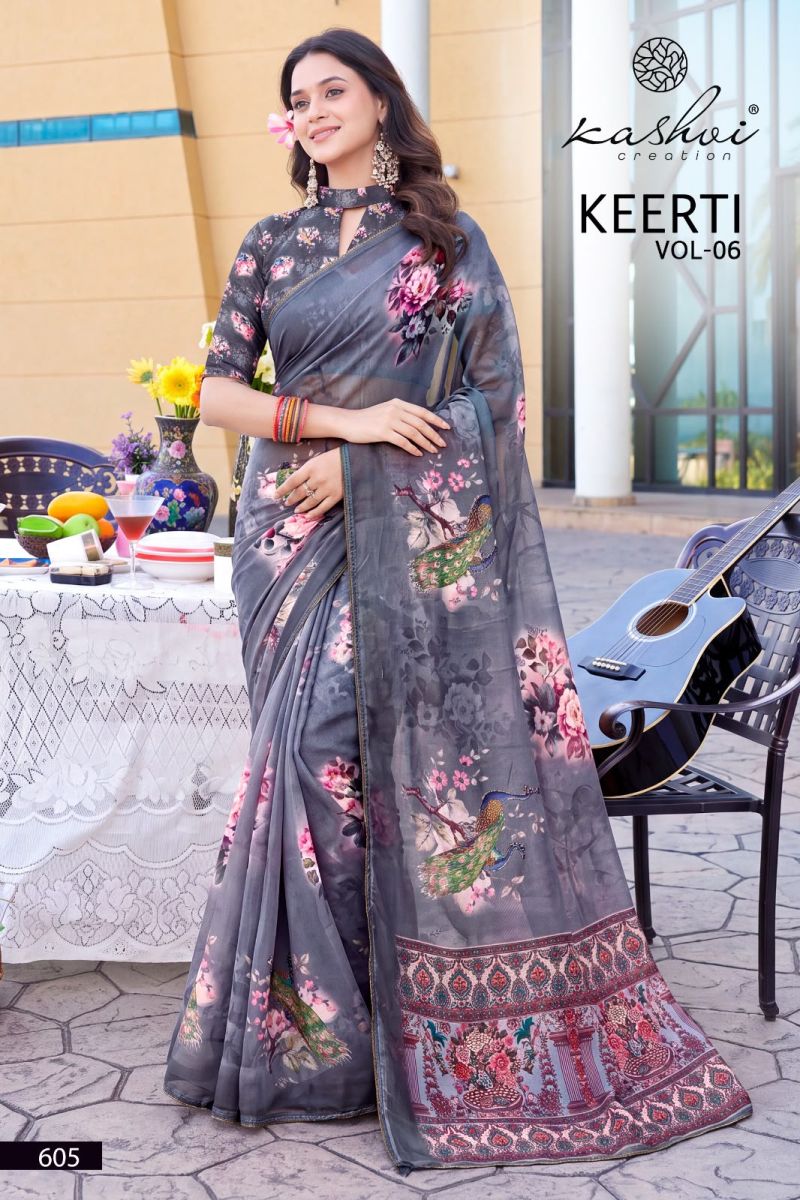 Kashvi Keerti Vol 6 Wholesale Raga Digital Printed Saree Collection — Festival Sarees, Kashvi Creation wholesale from Surat — Photo 2