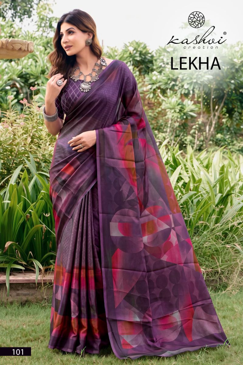 Kashvi Lekha Vol 1 Wholesale Georgette Printed Saree Catalog — Festival Sarees, Kashvi Creation wholesale from Surat — Photo 3