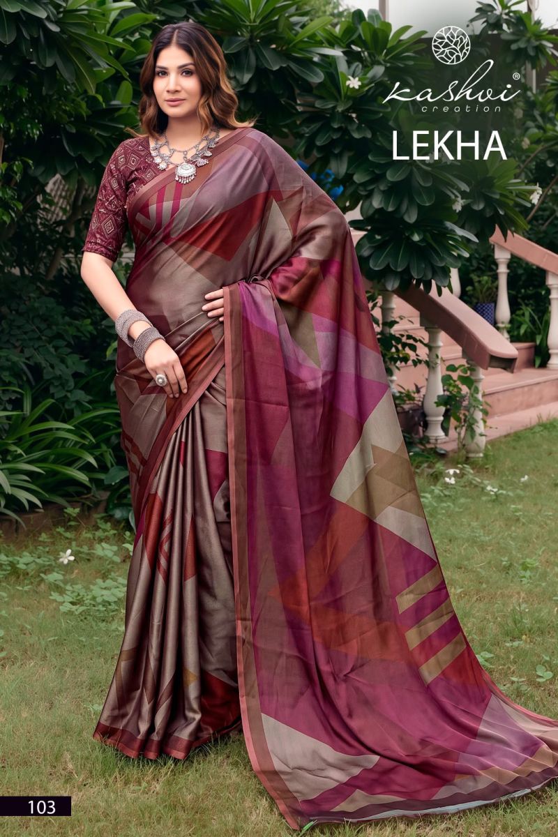 Kashvi Lekha Vol 1 Wholesale Georgette Printed Saree Catalog — Festival Sarees, Kashvi Creation wholesale from Surat — Photo 2