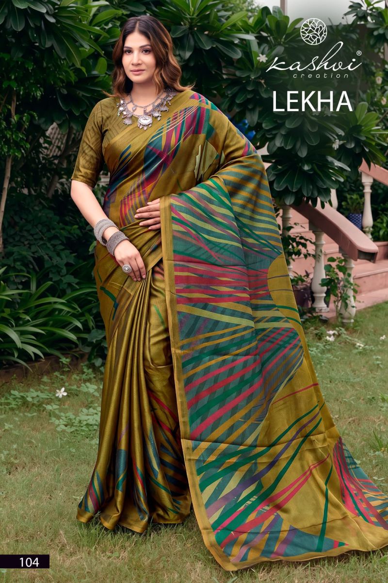 Kashvi Lekha Vol 1 Wholesale Georgette Printed Saree Catalog — Festival Sarees, Kashvi Creation wholesale from Surat — Photo 6