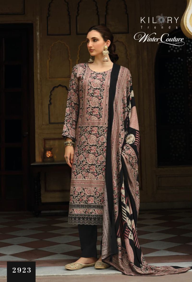 Kilory Winter Couture Viscose Pashmina Digital Print Embroidered Salwar Kameez — Wholesale Salwar Suits, Kilory Trends wholesale from Surat — Photo 3