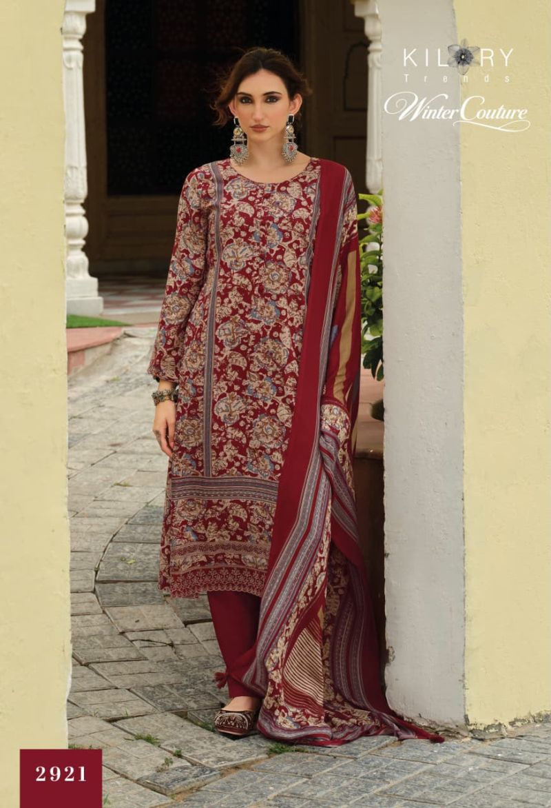 Kilory Winter Couture Viscose Pashmina Digital Print Embroidered Salwar Kameez — Wholesale Salwar Suits, Kilory Trends wholesale from Surat — Photo 5